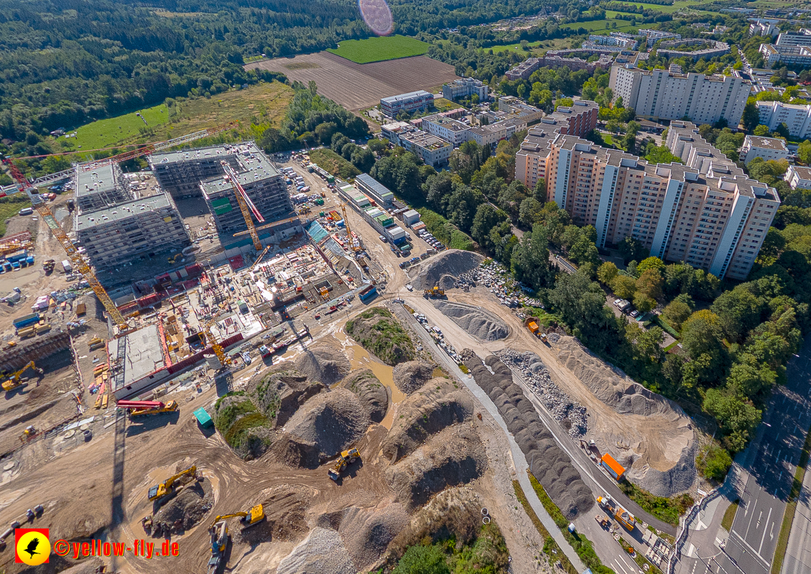 02.09.2023 - eine neue Baugrube auf dem Alexisquartier in Neuperlach